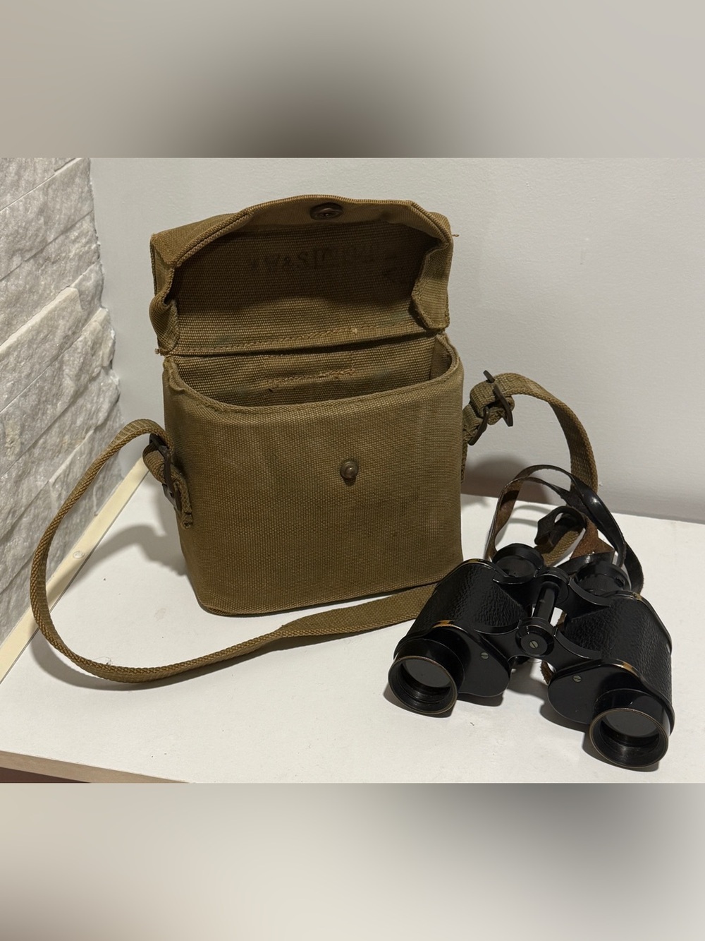 Vintage WWII 1939 British Military Binoculars A Kershaw & Son Bino Prism No 2 Mk